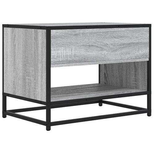 Tv-bord 61x40x46 cm konstrueret træ og metal grå sonoma-eg
