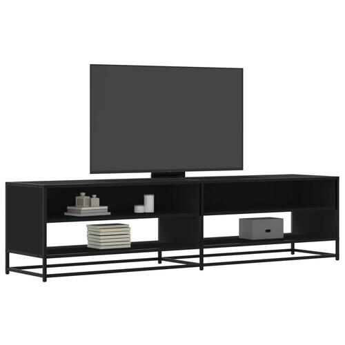 Tv-bord 180,5x40x46 cm konstrueret træ sort