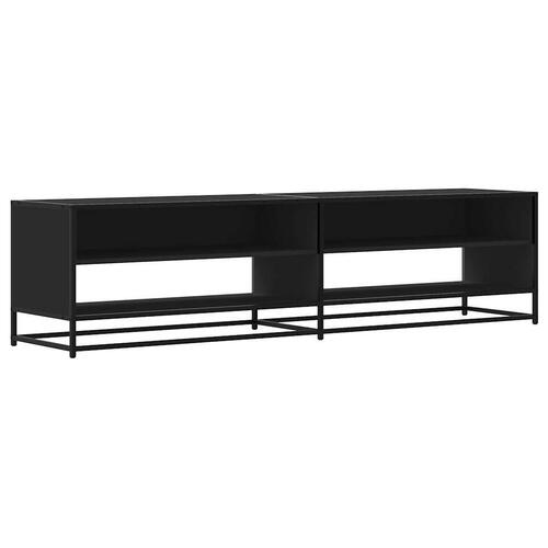 Tv-bord 180,5x40x46 cm konstrueret træ sort