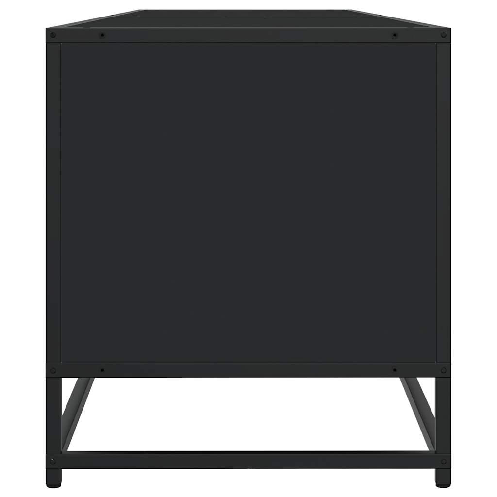 Tv-bord 180,5x40x46 cm konstrueret træ sort