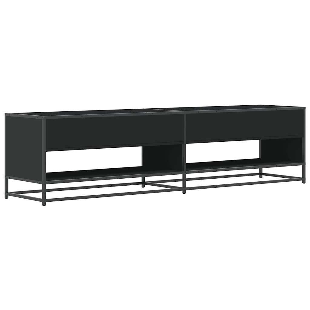 Tv-bord 180,5x40x46 cm konstrueret træ sort