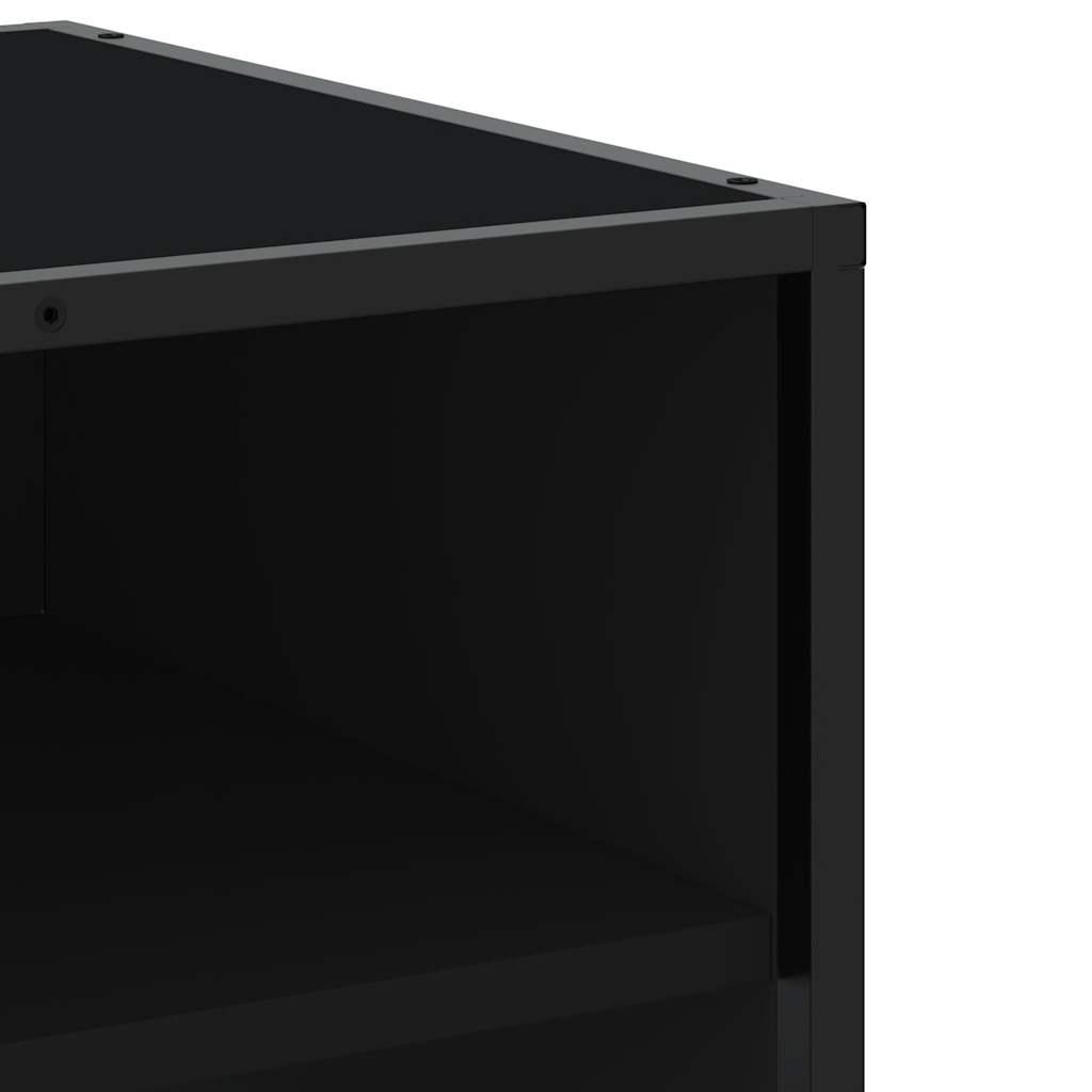 Tv-bord 180,5x40x46 cm konstrueret træ sort
