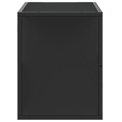 Tv-bord 80x31x39,5 cm konstrueret træ og metal sort