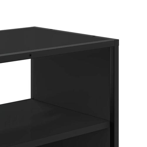 Tv-bord 80x31x39,5 cm konstrueret træ og metal sort