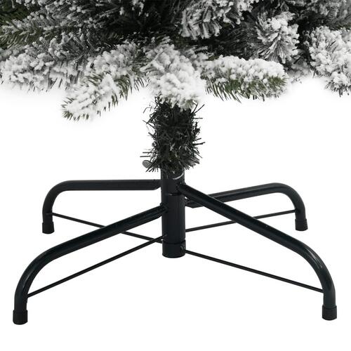 Kunstigt juletræ med 300 LED'er og sne 240 cm