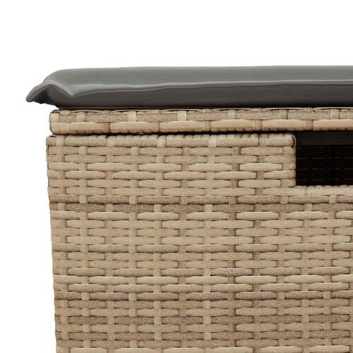 Sofasæt til haven 7 dele med hynder polyrattan beige