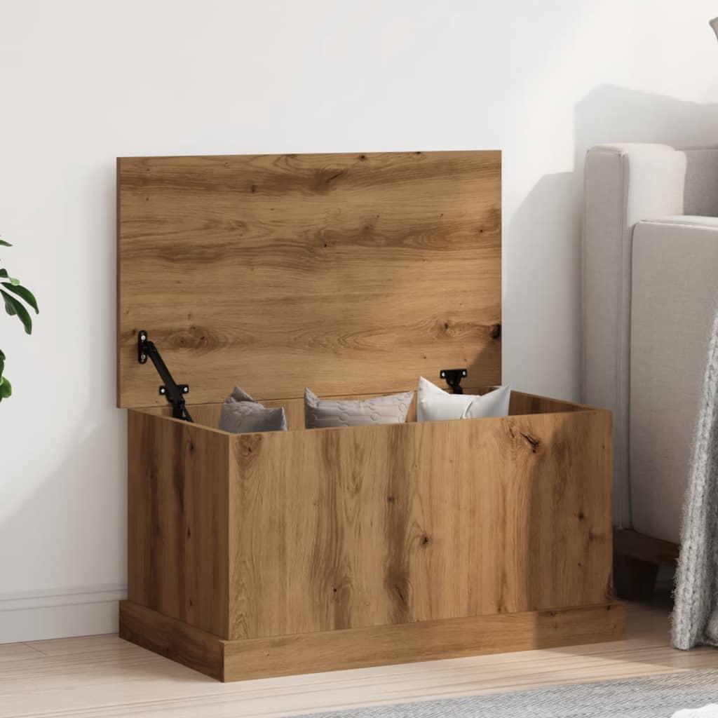 Opbevaringskasse 70x40x38 cm konstrueret træ kunsteg