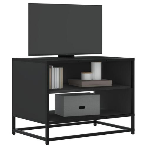 Tv-bord 61x40x46 cm konstrueret træ og metal sort