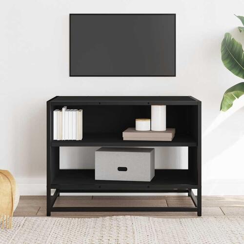 Tv-bord 61x40x46 cm konstrueret træ og metal sort