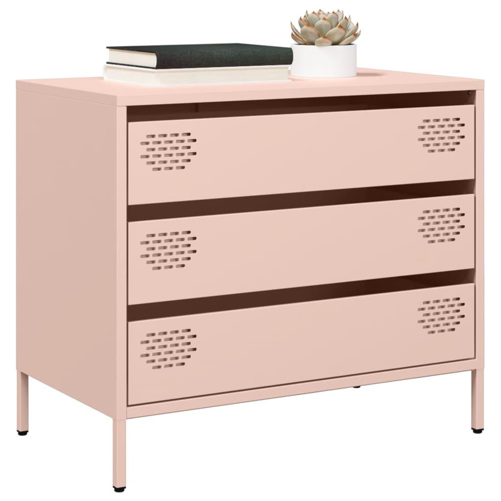 Skab 68x39x58,5 cm koldvalset stål lyserød billede