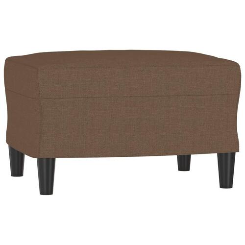3-personers sofa med fodskammel 180 cm stof Brun