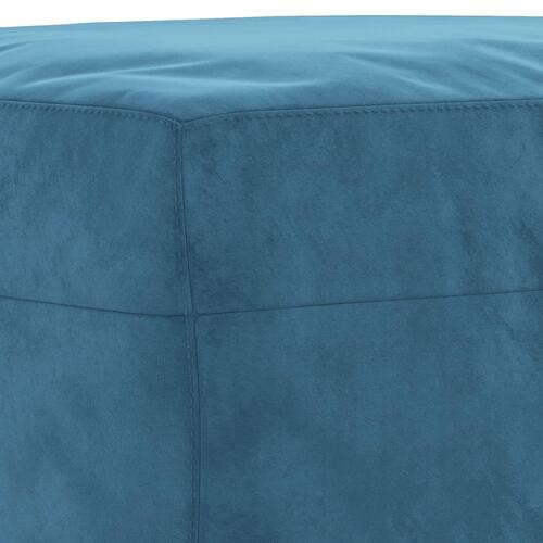 Sofasæt 4 dele med puder velour blå