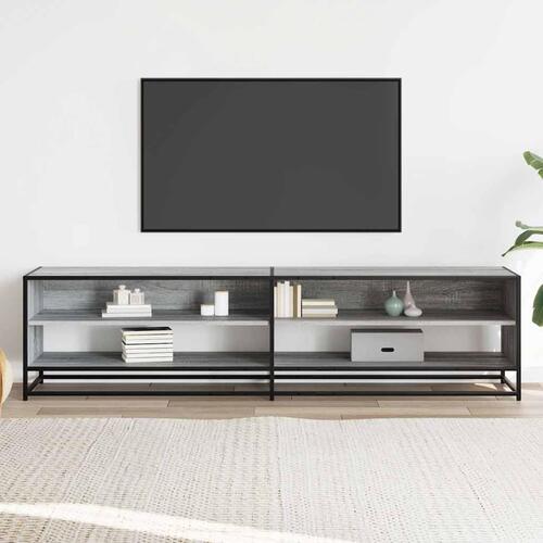 Tv-skab 180,5x40x46 cm konstrueret træ grå sonoma-eg