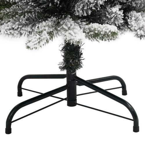 Kunstigt juletræ med 300 LED'er og sne 210 cm
