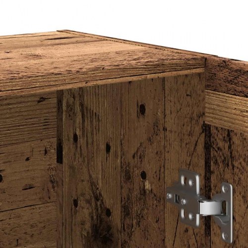 Bogskab med glaslåger - 82,5×30,5×115 cm, konstrueret træ i antikt træ