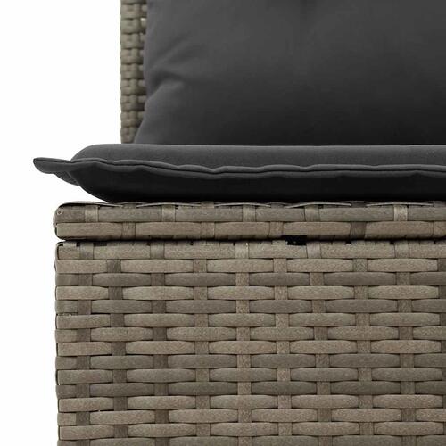 Sofasæt til haven 6 dele med hynder polyrattan grå