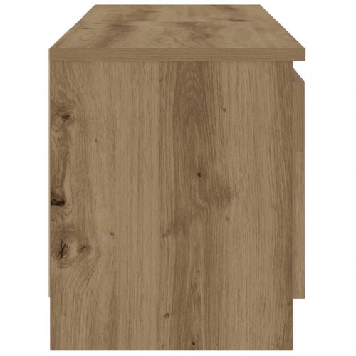 Tv-bord med LED-lys - 120×30×36 cm i konstrueret træ, kunsteg