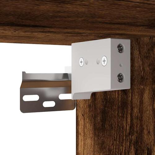Tv-bord 80x31x39,5 cm konstrueret træ og metal røget egetræ
