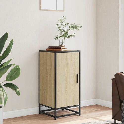Skab 35,5x35x76 cm konstrueret træ og metal sonoma-eg