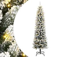 Kunstigt juletræ med sne og 150 LED'er 150 cm