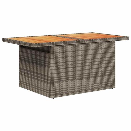 Sofaesæt til haven 7 dele med hynder polyrattan grå