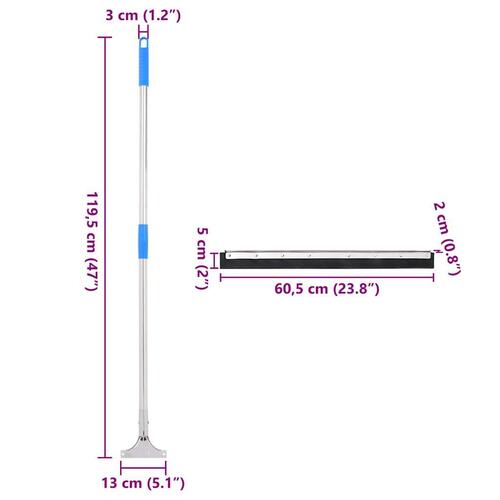 Gulvskrabere 5 stk. 60,5x119,5 cm stål og gummi