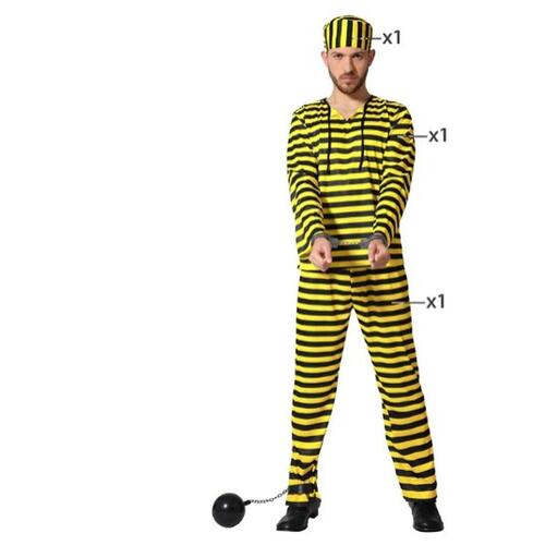 Kostume til voksne Gul Fange mand M/L