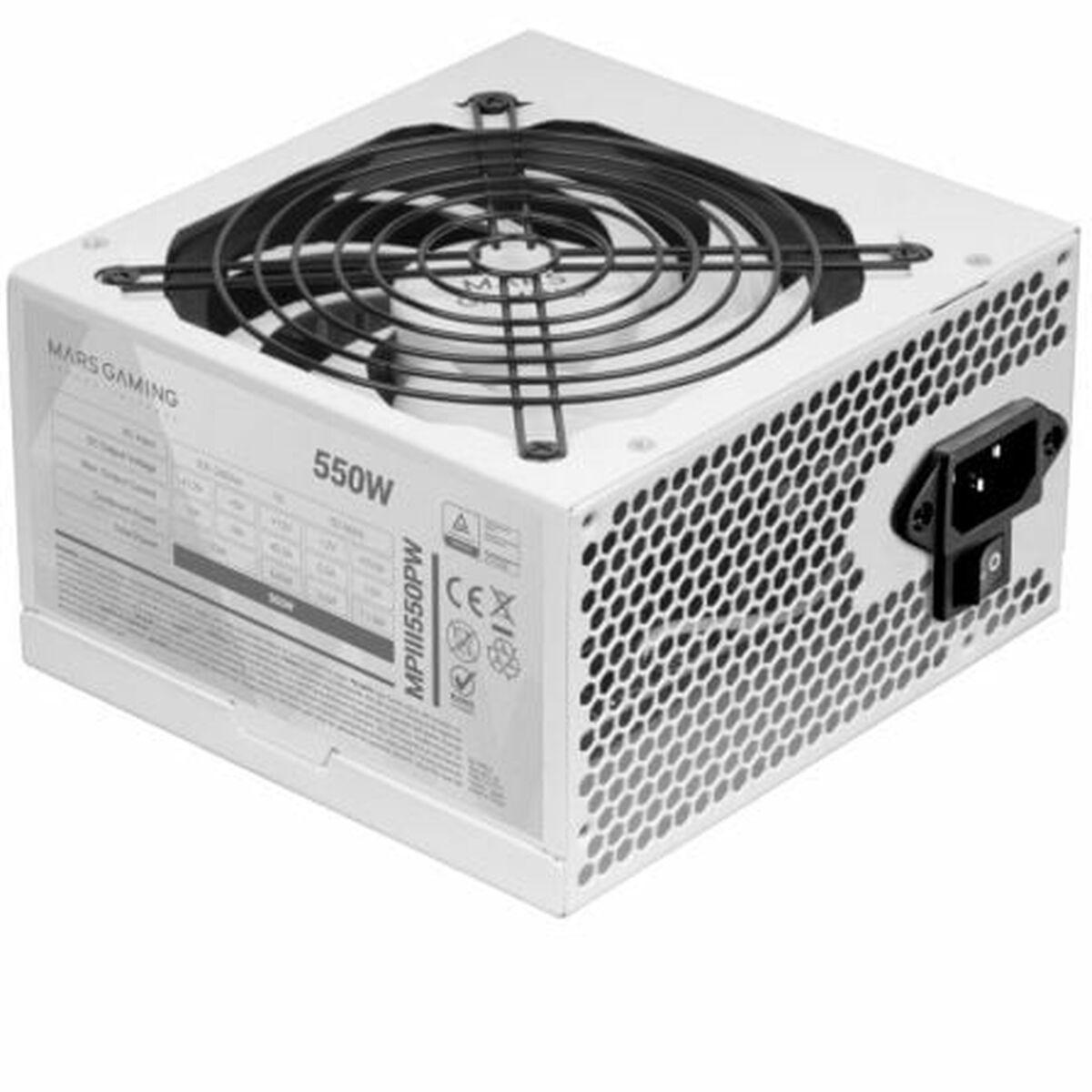 Strømforsyning ATX 550 W - Mars Gaming MPIII550PW (hvid)