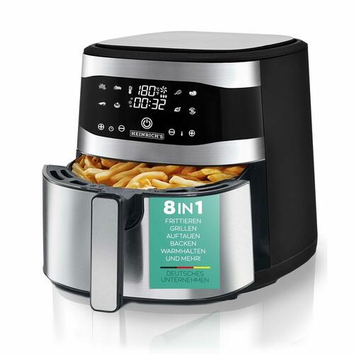 Airfryer Heinrich's HFR 8205 Sort Sølvfarvet 1800 W 8 L