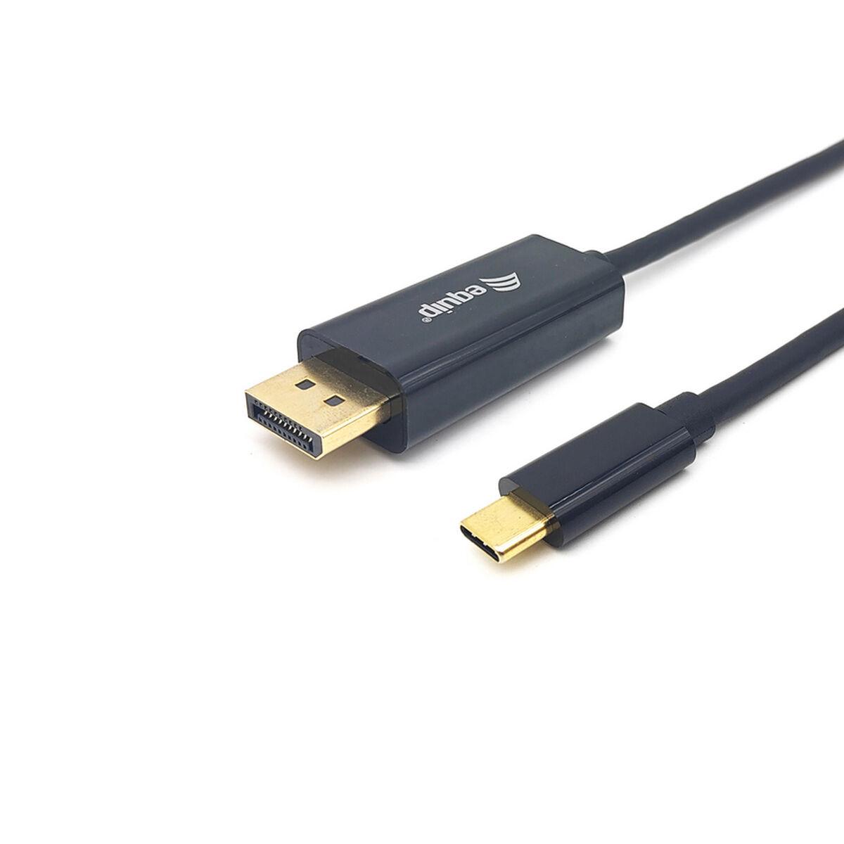Equip USB-A til USB‑C kabel med DisplayPort, 3 m, grå