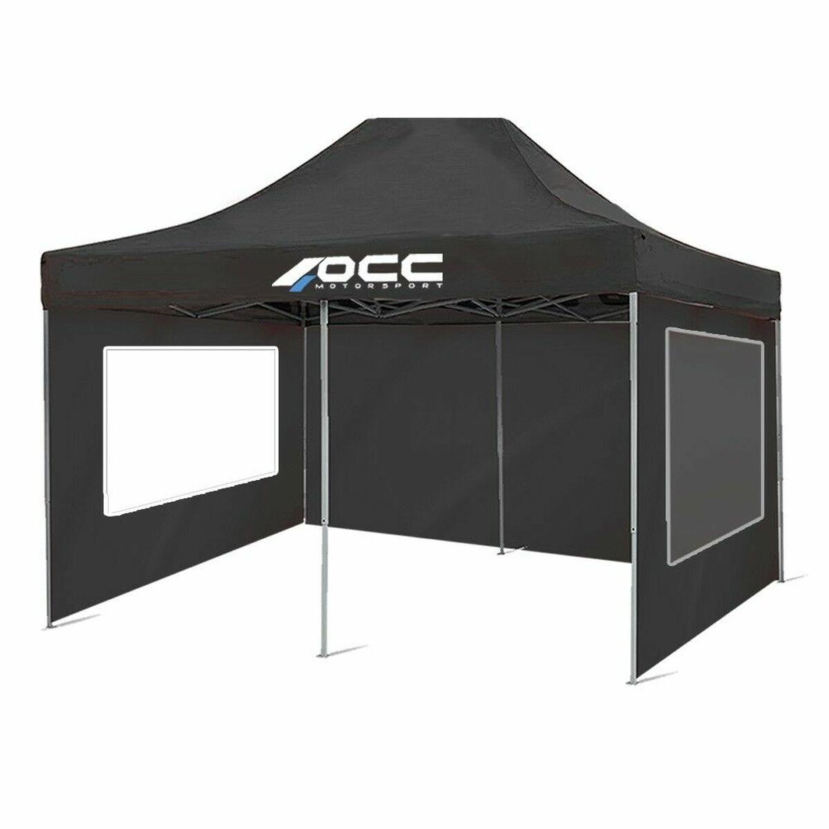 Teltvæg OCC Motorsport NA Racing Sort Polyester 420D Oxford 3 x 2 m Vindue 2 enheder (OUTLET A)