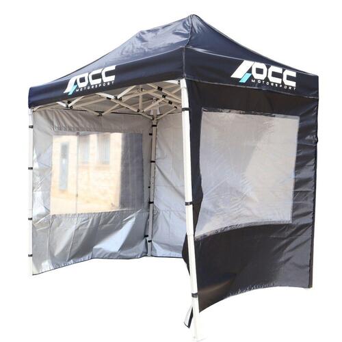 Teltvæg OCC Motorsport NA Racing Sort Polyester 420D Oxford 3 x 2 m Vindue 2 enheder (OUTLET A)