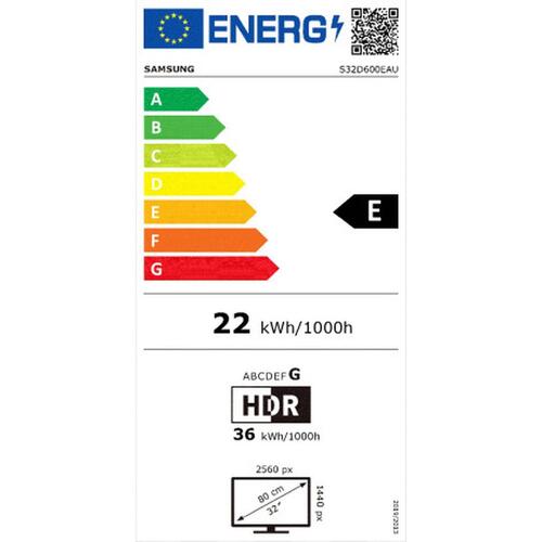 Gaming skærm Samsung LS32D600EAUXEN Quad HD 32" 100 Hz