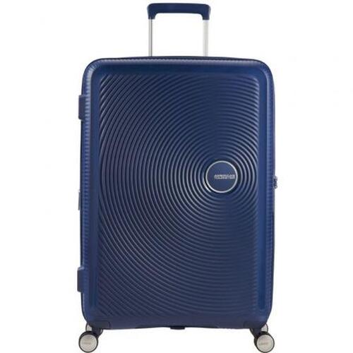 Medium kuffert American Tourister SoundBox Spinner Blå 81 L 67 x 46,5 x 29 cm