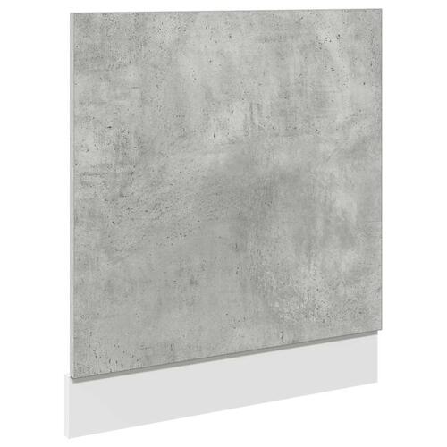 Låge til opvaskemaskine 60x1,5x67 cm konstrueret træ betongrå