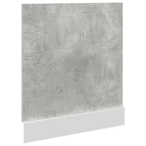 Låge til opvaskemaskine 60x1,5x67 cm konstrueret træ betongrå