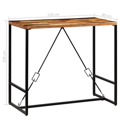 Barbord 120x60x106 cm massivt genbrugstræ