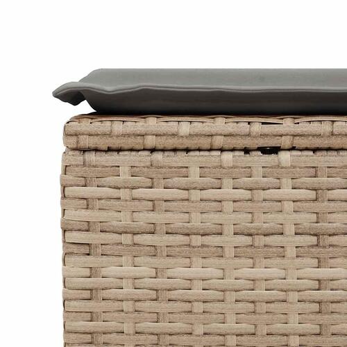 Sofasæt til haven 9 dele med hynder polyrattan beige