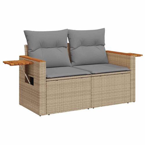 Sofasæt til haven 8 dele med hynder polyrattan beige