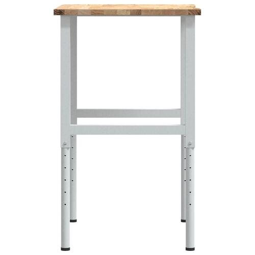 Arbejdsbænk 80x60x(71,5-98) cm massivt egetræ