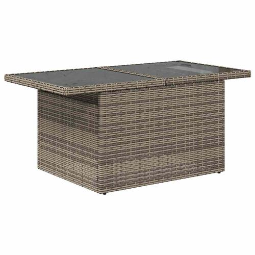 Sofasæt til haven 9 dele med hynder polyrattan grå