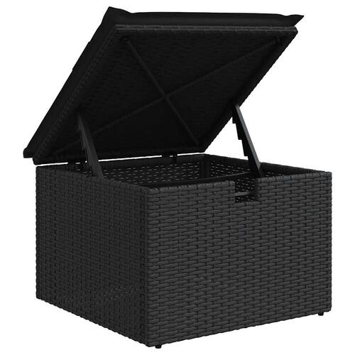Sofasæt til haven 8 dele med hynder polyrattan sort