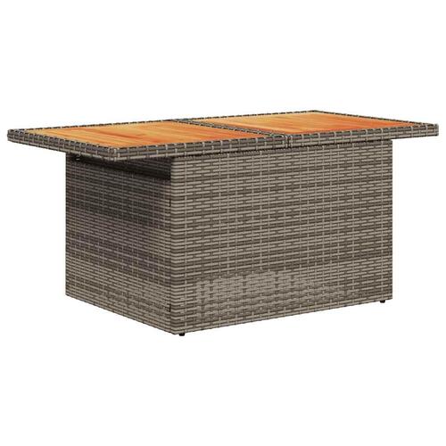 Sofasæt 5 dele med hynder polyrattan akacietræ grå