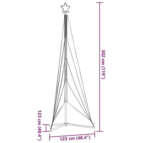 Juletræslys 525 LED'er 302 cm blå
