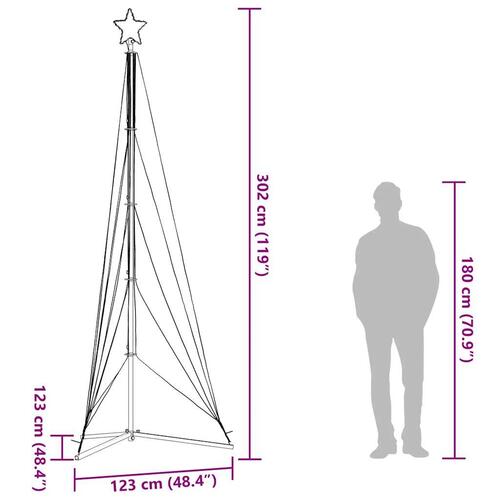 Juletræslys 525 LED'er 302 cm blå