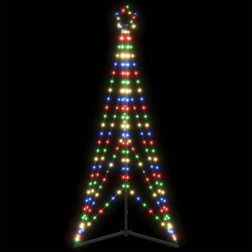 LED-juletræ 363 LED'er 182 cm flerfarvet lys