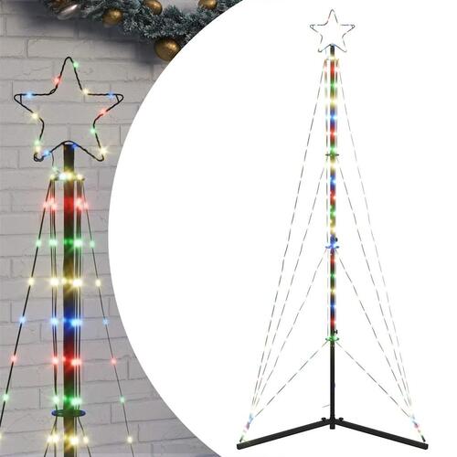 LED-juletræ 363 LED'er 182 cm flerfarvet lys