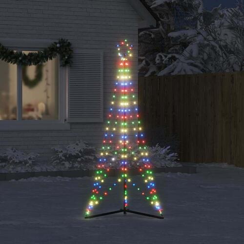 LED-juletræ 363 LED'er 182 cm flerfarvet lys