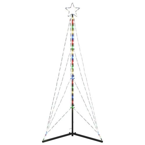 LED-juletræ 363 LED'er 182 cm flerfarvet lys