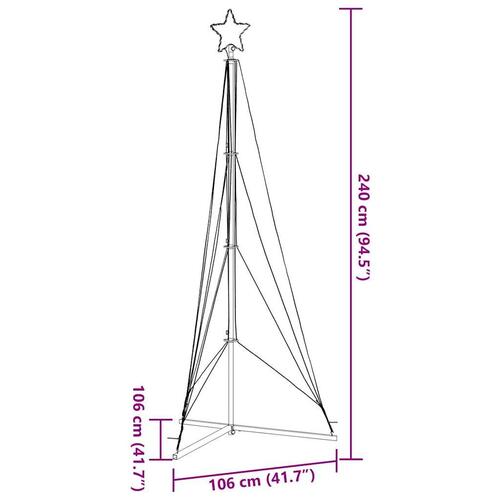 Juletræslys 483 LED'er 240 cm koldt hvidt lys